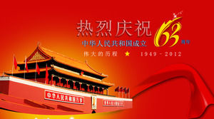 fond emblème national rouge parti politique modèle de diapositive télécharger