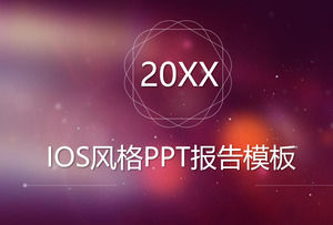 Kırmızı basit bulanık iOS tarzı PPT şablonu