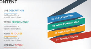 Czerwony, żółty, zielony i niebieski czterokolorowy płaski biznesplan PPT chart Daquan