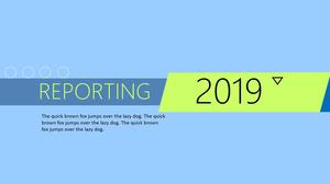 Menyegarkan template laporan kerja biru muda