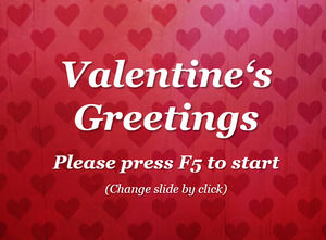 ロマンチックな愛のバレンタインデーPPT