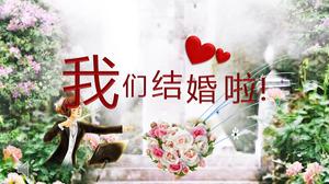 Template PPT Cinta Romantis Pesta Pernikahan