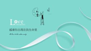 Unduhan template slide pernikahan romantis