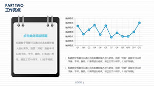 PPT-Vorlage für das Umsatz-Performance-Diagramm
