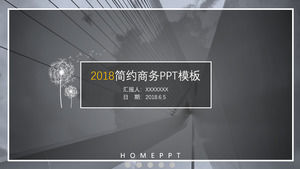 شبه شفاف مخطط الأعمال التجارية الرمادي تقرير ملخص العمل الحد الأدنى قالب Ppt