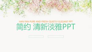 Basit ve güzel, şık ve taze PPT şablonu