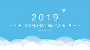 Simple and fresh blue universal PPT template
