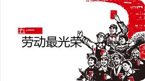 Basit ve basit İşçi Bayramı PPT şablonu