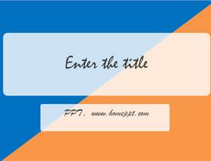 Simple et simple orange bleu deux couleurs modèle PowerPoint téléchargement