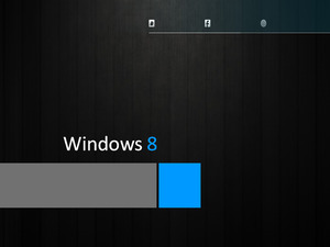 stil simplu și simplu șablon PPT de afaceri stil Win8 negru