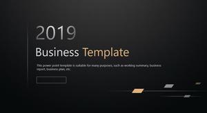 Simplu atmosferă neagră șablon elegant PPT