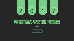 Simple black flat job resume PPT template