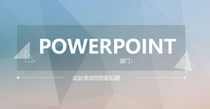 Basit mavi degrade çokgen arka plan PPT şablonu, çokgen PPT şablonu indir