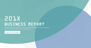 Prosty niebieski zielony płaski szablon PPT do pobrania za darmo