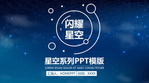 Einfache blaue Stern IOS Wind PPT Vorlage