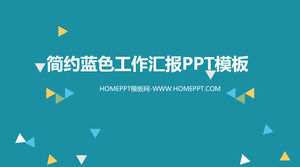 Sederhana laporan kerja biru PPT Template