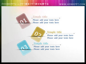 Simple bookmark style PPT directory template for free download