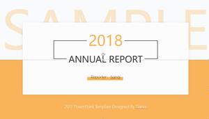 Simple color block line text layout PPT template