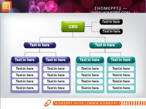 Einfaches Unternehmen Organigramm PPT Kartenmaterial