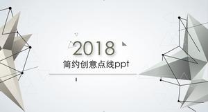 Basit yaratıcı nokta çizgili tasarım PPT şablonu