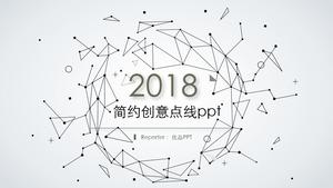 Template PPT desain partikel garis dot kreatif sederhana