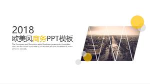 簡單的歐美雜誌風商務PPT模板