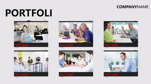 Simple European and American style company introduction PPT template