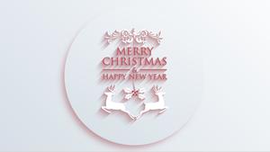 بسيط طويل الظل الرنة قالب PPT عيد الميلاد