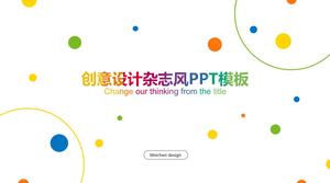 Modello PPT di layout grafico vento semplice rivista