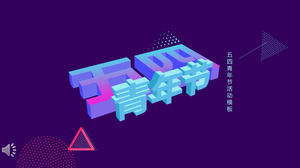 Modelo de PPT do Festival de jovens simples de 4 de maio