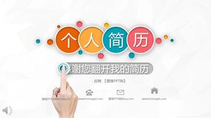 Simple microsome personal resume PPT template