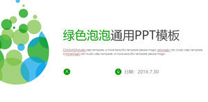 Yeşil kabarcık arka plan düzleştirmek için basit PPT modu