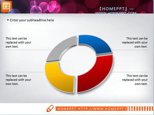 Seis 3d tridimensional anel de circulação de material PPT de download paralelo
