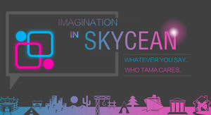 Skycean Produktmarke Marketing-Programm ppt-Vorlage