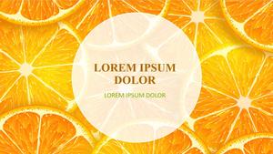 Sliced oranges orange fruit PPT template