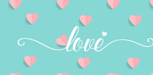 Небольшой прозрачный плоский стиль любви романтический альбом PPT шаблон