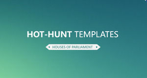 Plantilla PPT pequeña azul fresca sobre fondo