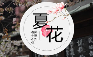 Pequeno modelo de PPT de estilo chinês fresco