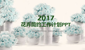 Piccolo piano di lavoro semplice fiore fresco pianificazione modello PPT