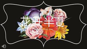 Piccoli fiori freschi e metà estate modello di album PPT