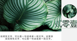 小さな新鮮なグリーンスタイルの作業計画の計画と計画PPTテンプレート