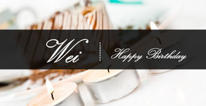 Pequeño estilo literario fresco cumpleaños plantilla de animación PPT