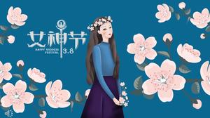 الخوخ الطازج الطازج نمط نمط الفتيات يوم التخطيط خطة قالب PPT