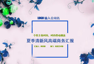 Small fresh summer fresh air high-end business summary report