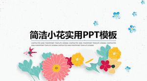 Piccolo vettore fresco sfondo floreale modello di arte PPT