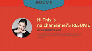 Sophisticated personal job resume PPT template download