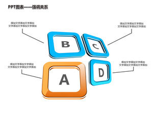 Квадрат четыре основных материала шаблона PPT