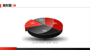 Szablon wykresu PPT stereo na cztery ćwiartki