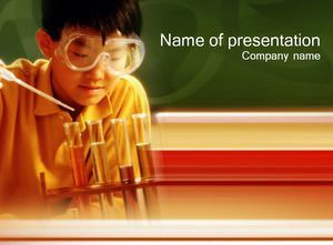 Students do chemical experiments ppt template