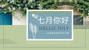 Yaz küçük taze PPT şablonu